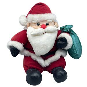 Christmas Santa Plush Stuffed Animal About 13" By Main Joy Used READ